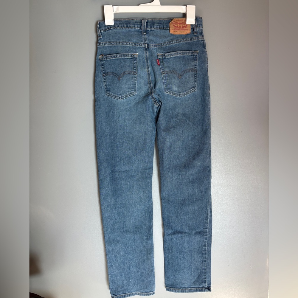 514 Levi's Classic Blue Jeans Kids Straight Leg - Picture 2 of 3